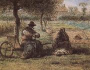 Jean Francois Millet The smoking have a break china oil painting artist
